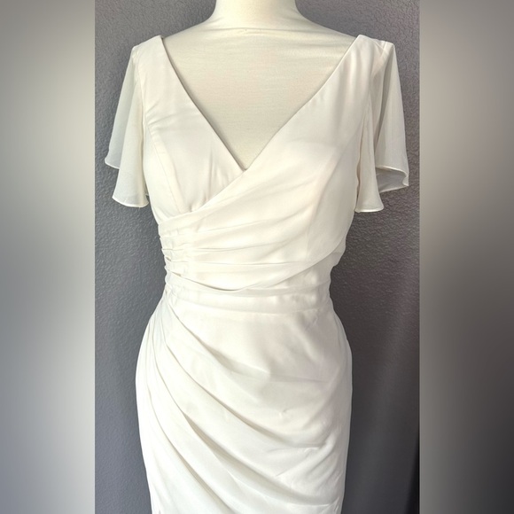 ALLANDWELL Women's Round Neck Long Dress Elegant Mermaid Evening Cocktail Dress - Picture 10 of 15